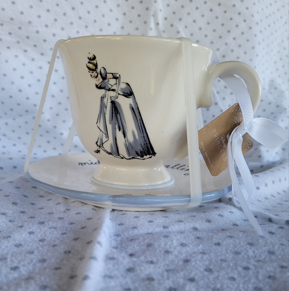 NWT Rae Dunn Disney Cinderella Tea Cup And Saucer
